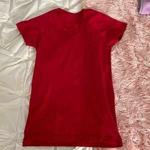 Lululemon swiftly tech red shirt